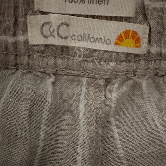 DKNY Black and White | Gray and White C&C California Both Sz S Linen Capris Lot - Picture 16 of 16